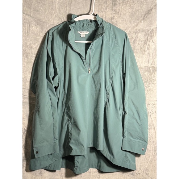 Athleta Jackets & Blazers - Athleta Teal Pullover Half‎ Zip Anorak Jacket Womens XL Lightweight oversized